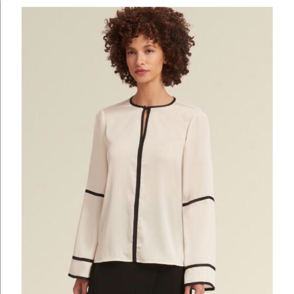 🎀 Donna Karan Crew Neck Blouse - Picture 1 of 5